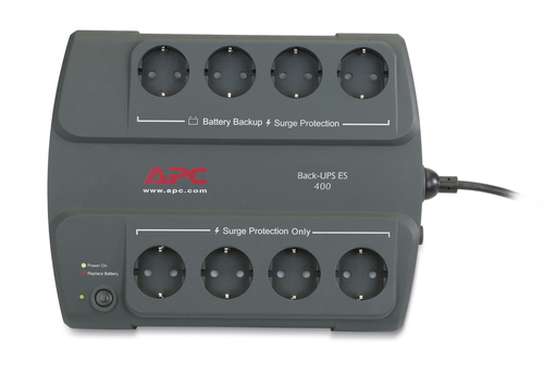 APC Back-UPS - 400VA - noodstroomvoeding 8x stopcontact
