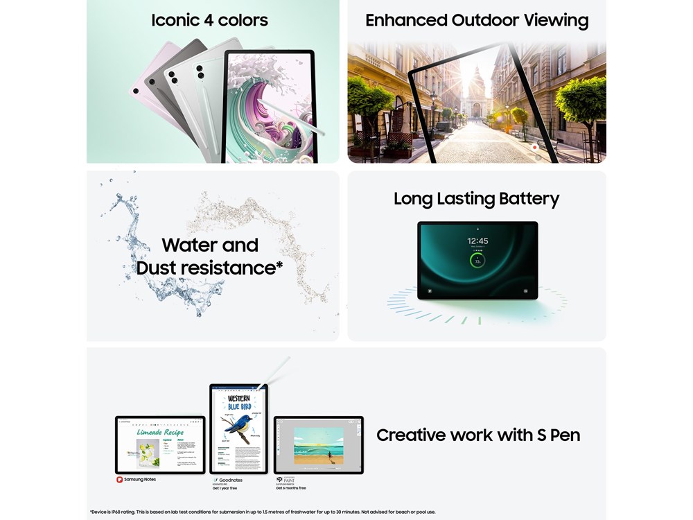 Samsung Galaxy Tab S9 FE+ 12.4-inch - 128 GB - Grijs
