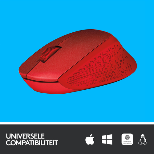 Logitech M330 Silent Plus - Rood