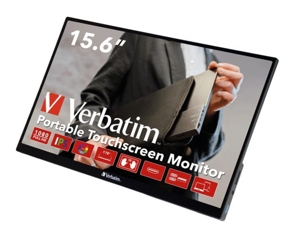 Verbatim Portable Touchscreen Monitor - 15.6 inch