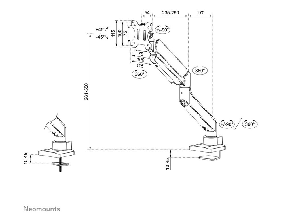 Neomounts DS70PLUS-450BL1