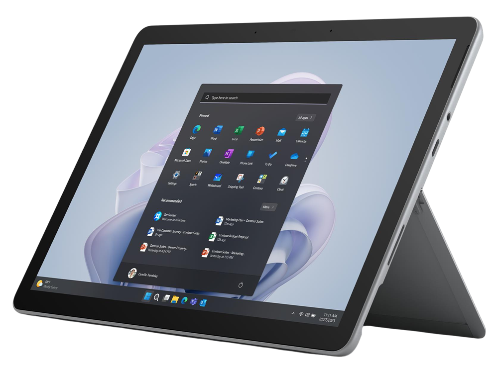 Microsoft Surface Go 4 - 256 GB - Platina - Inclusief Type Cover