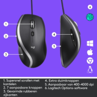 Logitech Advanced Corded M500s - Optisch